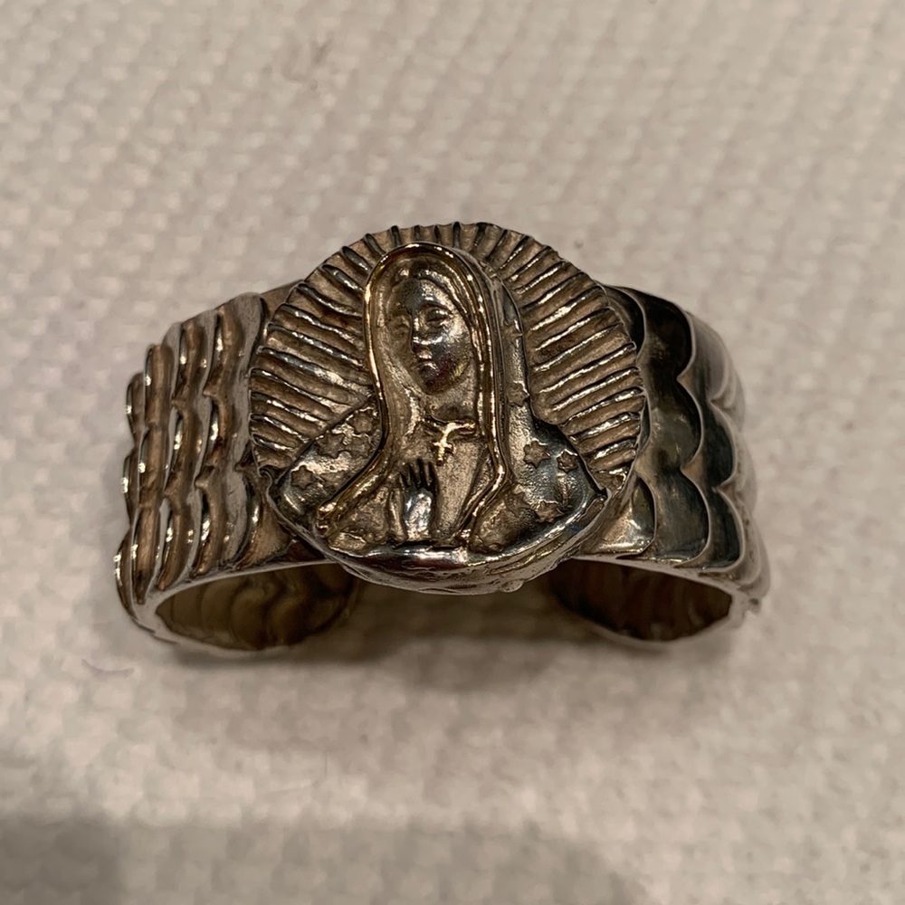 Dian Malouf sterling silver and 14kt gold cuff
